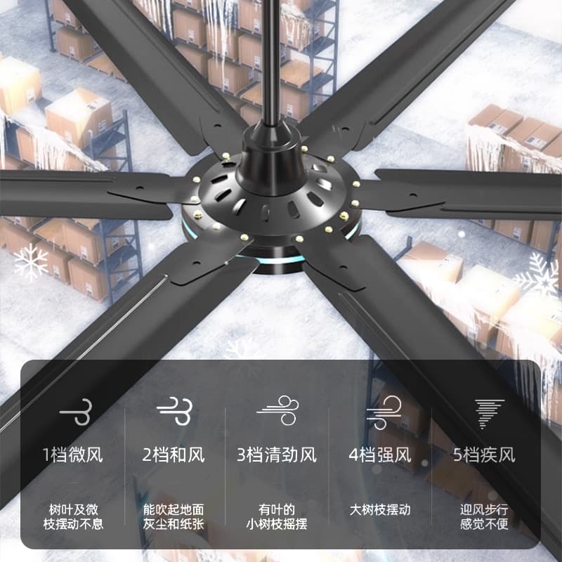 Ricai 80-inch High Power Ceiling Fan with Remote Control 2