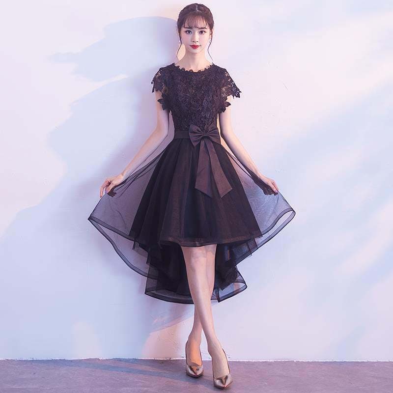 Black wedding dress, evening dress, elite skirt, for teenagers