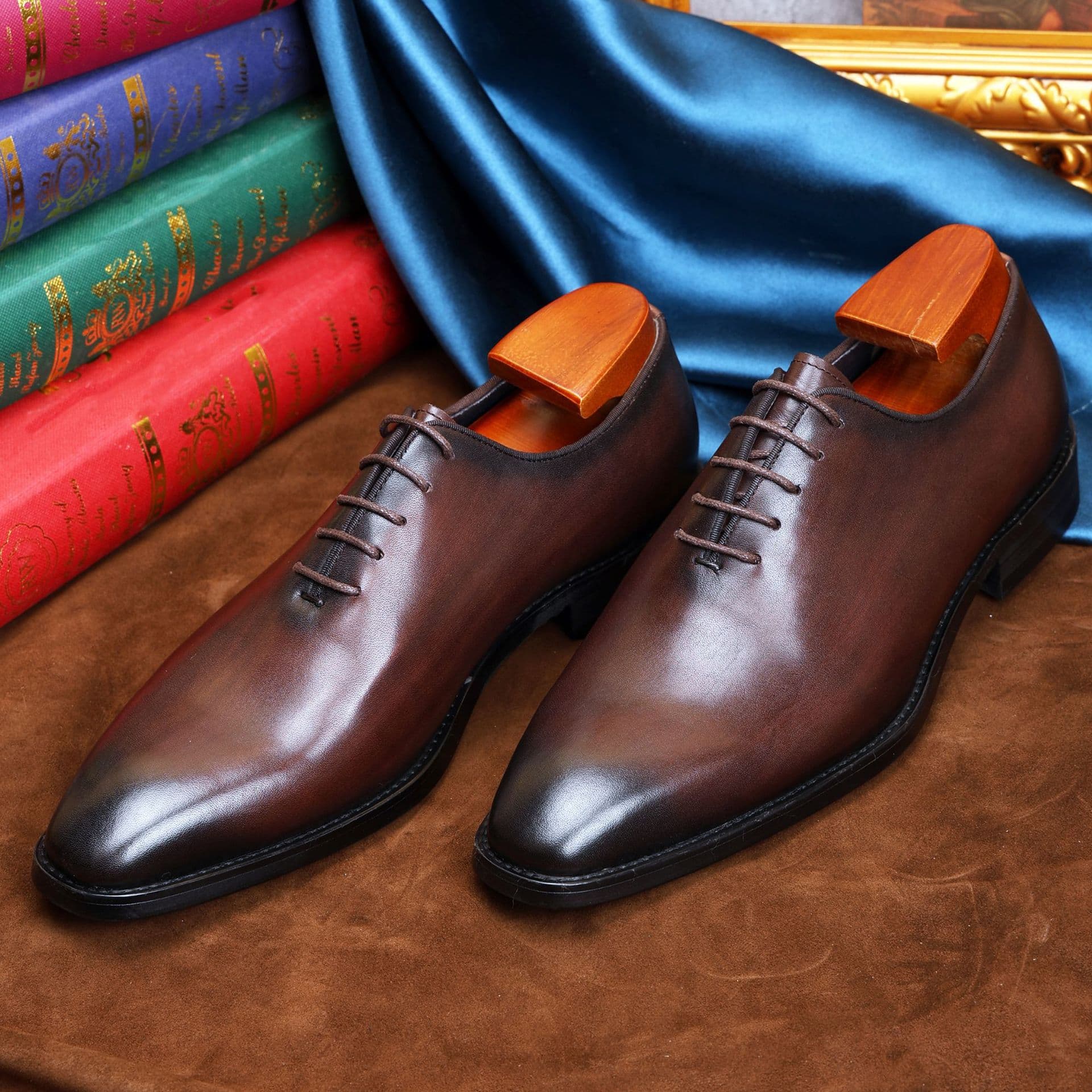 Classic suit jacket, men's oxford shoes, leather retro wedding shoes English style, cowhide, European style 3