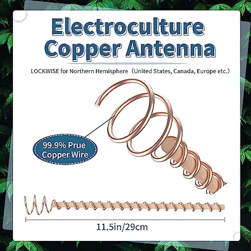 Copper coil antenna plant pile power training garden planting garden plant and vegetable Electroculture 5