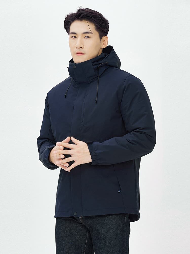 Travel down jacket for traveling, waterproof breathable keep warm set for work, custom-made, with your logo imprint 3