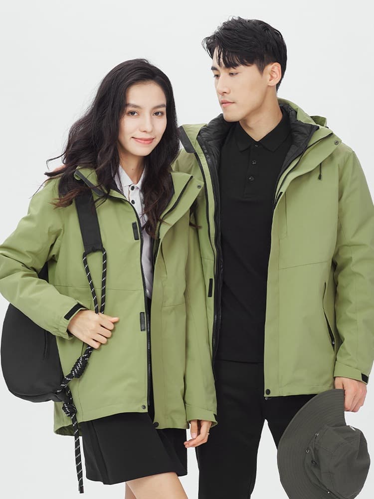 Travel down jacket for traveling, waterproof breathable keep warm set for work, custom-made, with your logo imprint 5