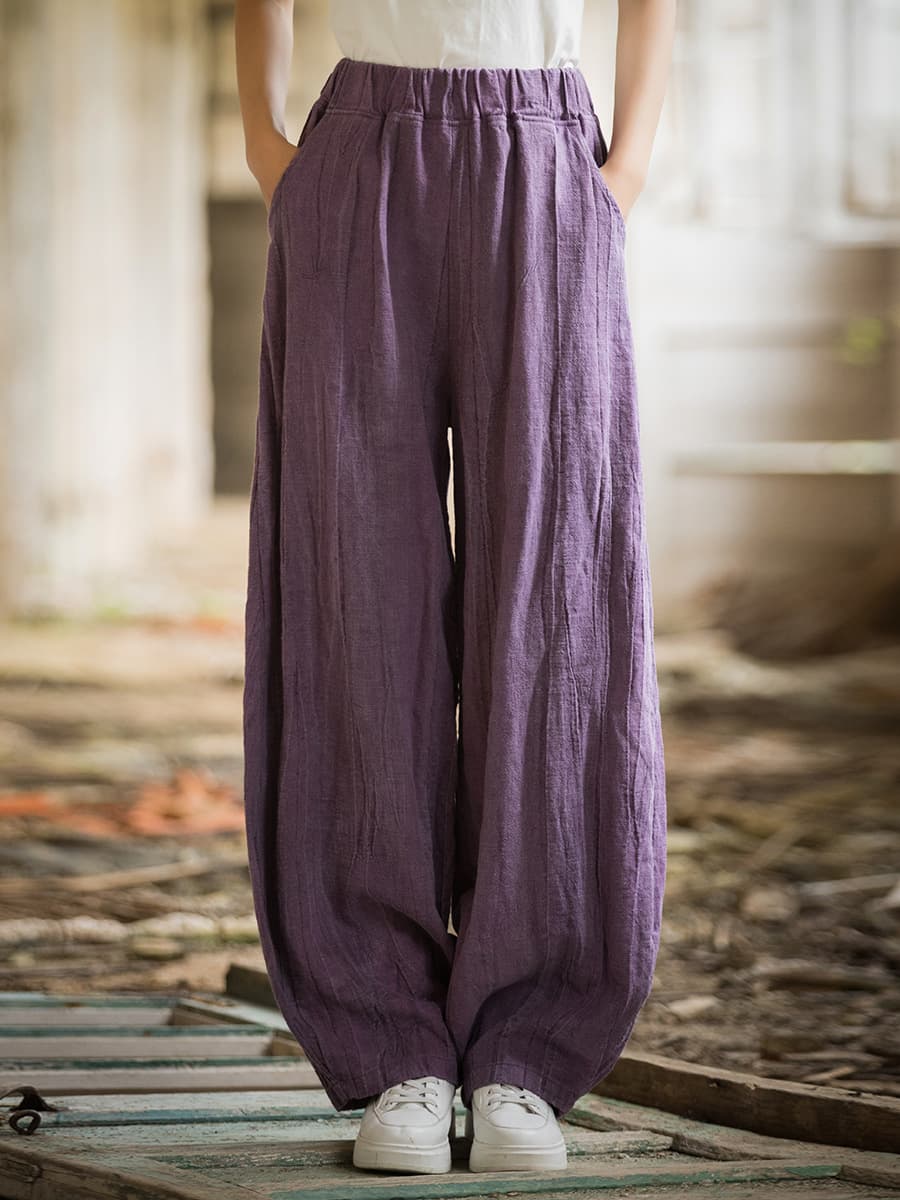 Universal casual trousers, flashlight for traveling, cotton and linen, new collection 4