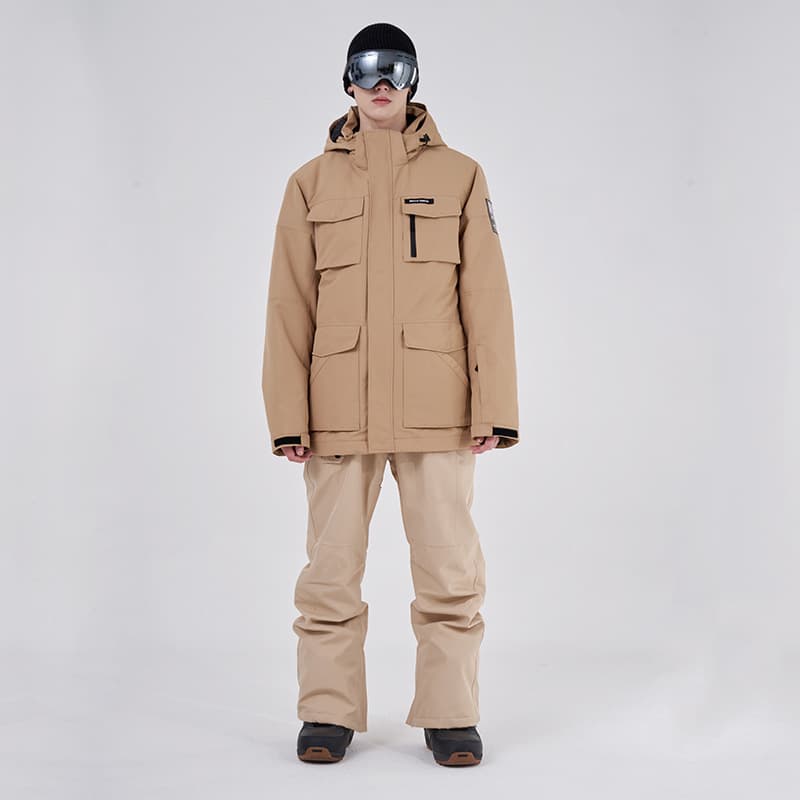 Ski windproof waterproof ski suit, keep warm quilted travel overall, set, increased thickness 4