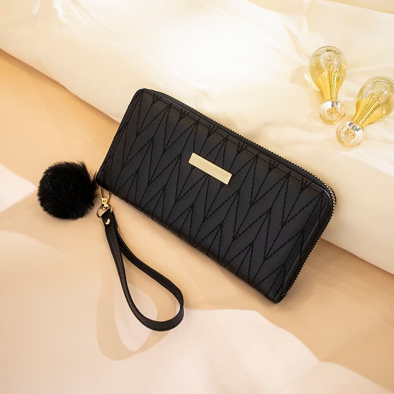 Embroidered Women's Long Wallet Clutch 2