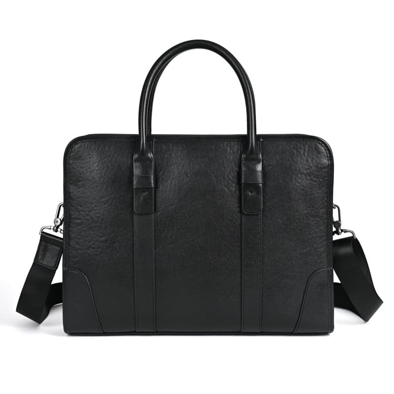 Cross -border men's retro portable briefcase leather large capacity trend simple business briefcase 4