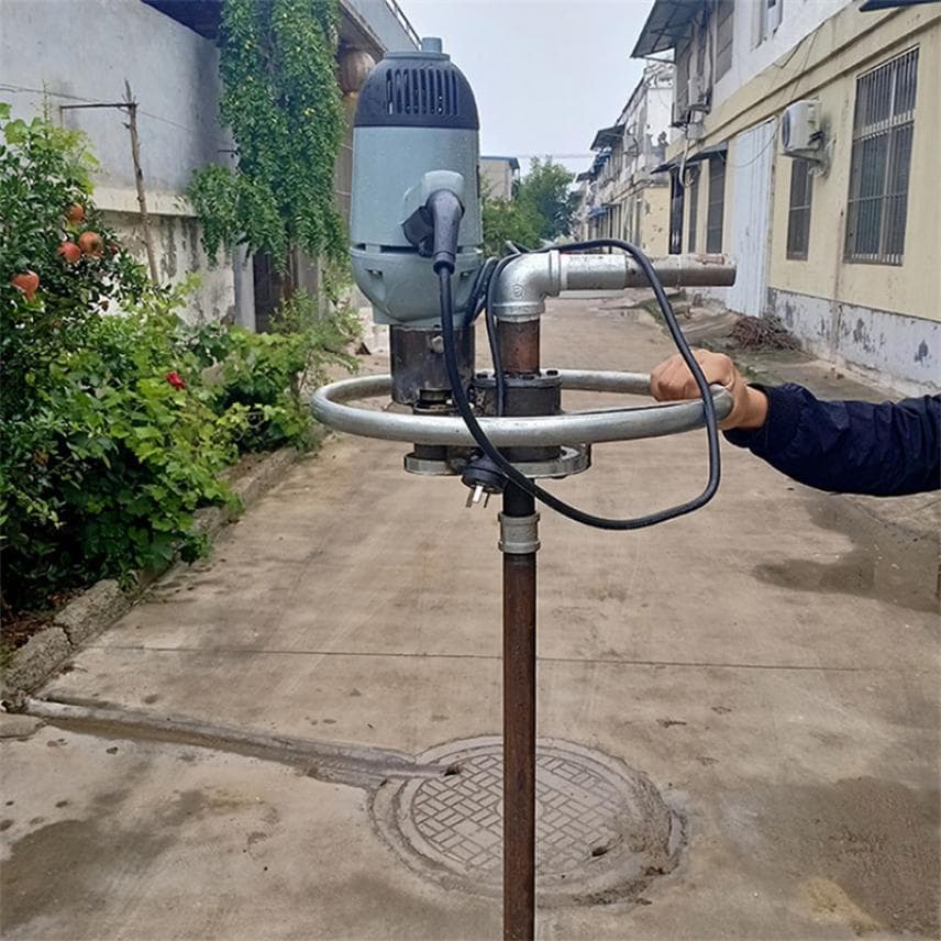 Household 220v small-diameter water-draining well hand-held well drilling machine 2.5kw vertical rack rack drilling machine 4