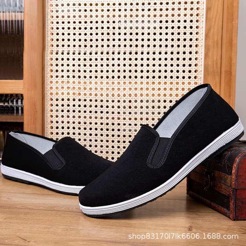 Summer Beijing cloth shoes spot supply men's cloth shoes thousands of bottom beef tendon bottom wholesale black old cloth shoes single shoes 3