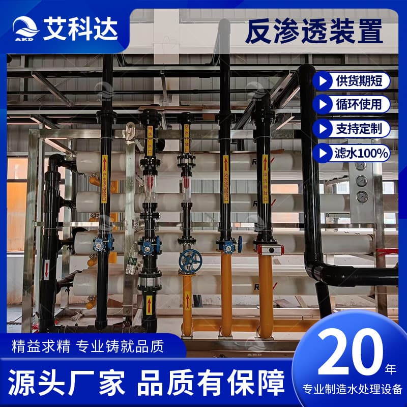 Large-scale RO reverse osmosis pure water equipment Food grade industrial water purification system Seawater desalination treatment system can be customized 1