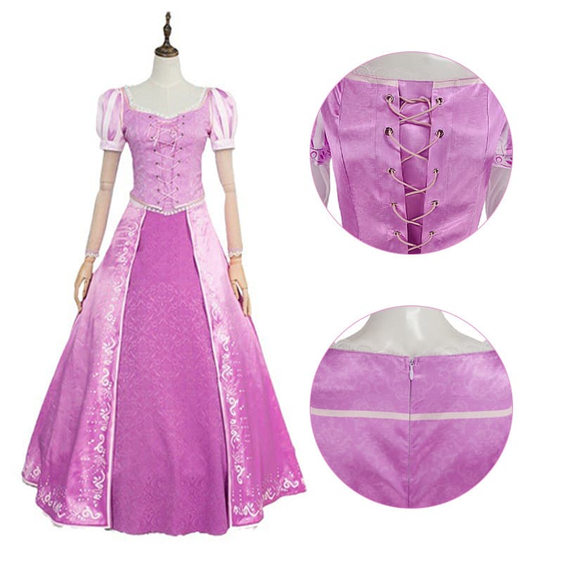 Tangle Cos Costume Rapunzel Cosplay Costume Halloween Princess Lepe 2D animation costume 3