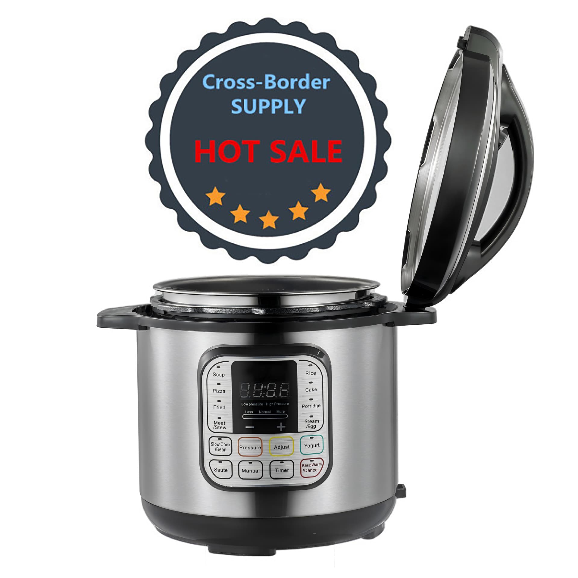 Spot English Voltic Pressure Cooker Pressure Cooker Cross -border E -commerce 6 Shengsheng US Regulations 110V British European Regulations 2