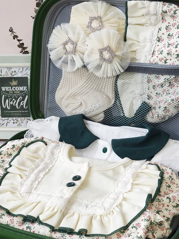 Children's summer gift box girl's, thin green set, Birthday gift 4