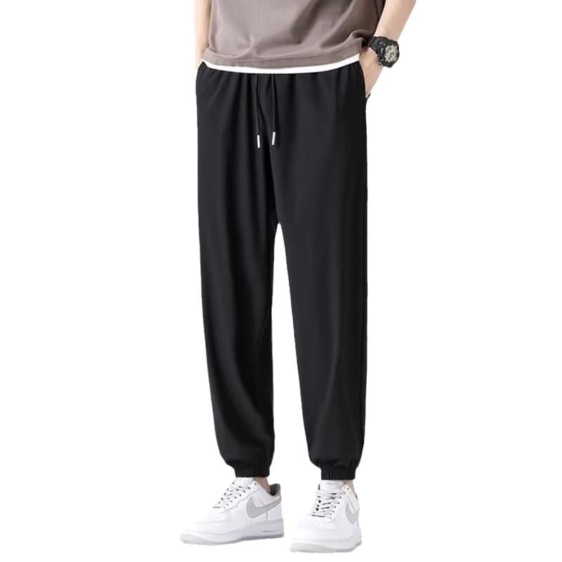 Summer thin quick dry silk trousers, oversize 5