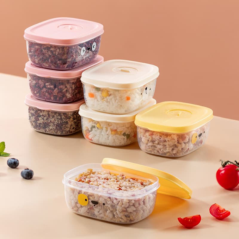 Small lunch box lunch lunch lunch fixed amount of frozen brown rice preserved refrigerator storage food -grade miscellaneous grain rice packaging wholesale
