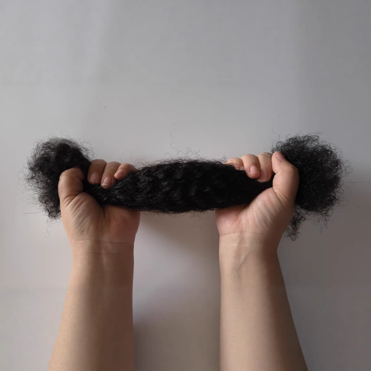 14 inch Human Hair Fluffy Reggae Dread Wig - Afro Kinky 4