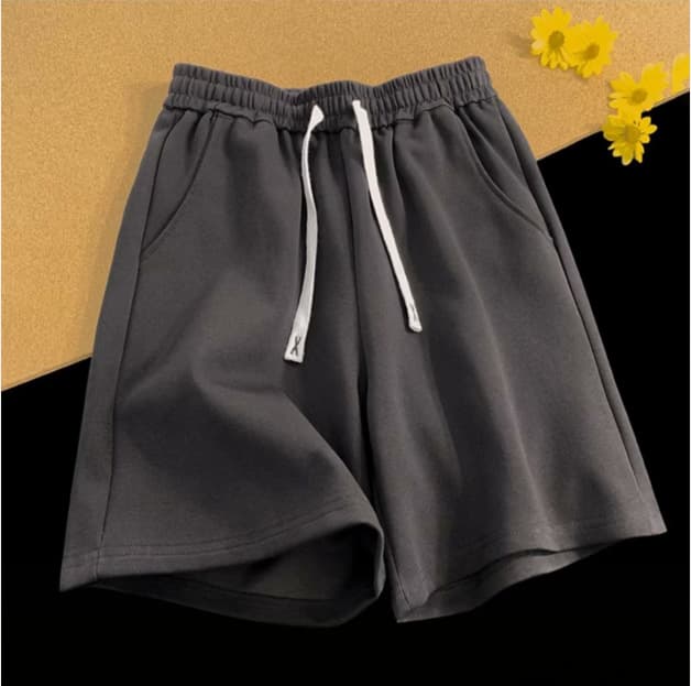 Solid summer shorts, retro basketball sports casual trousers for leisure, American style 2