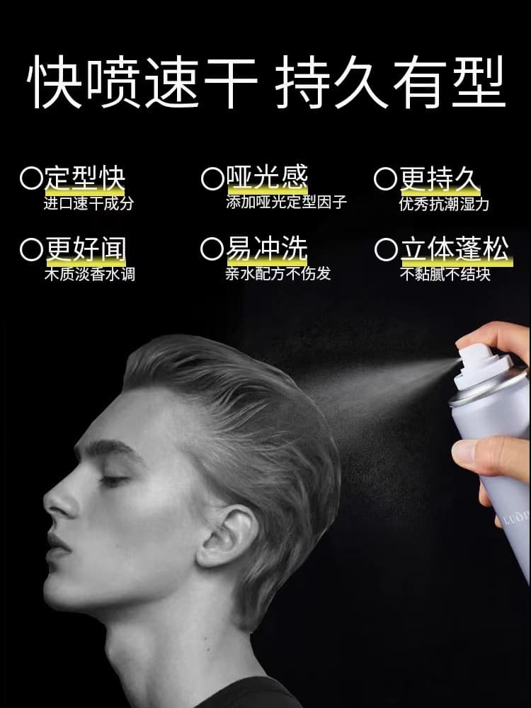 Men's Hair Spray, Gel & Moisturizing Mousse Styling Kit 4