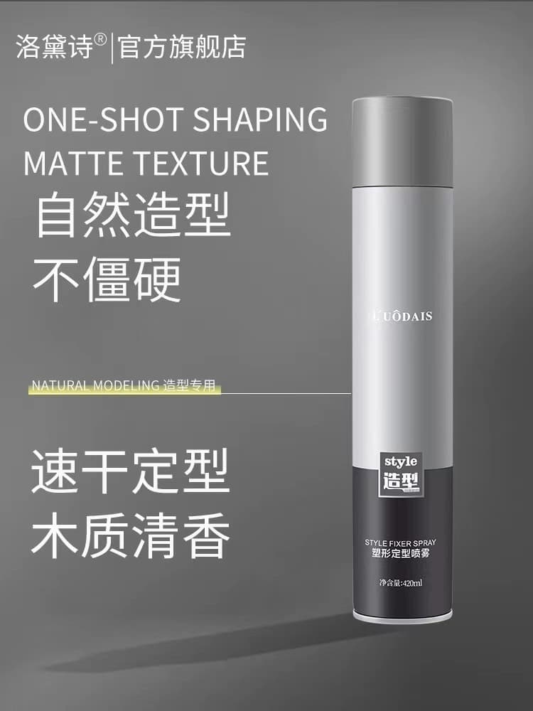 Men's Hair Spray, Gel & Moisturizing Mousse Styling Kit 5