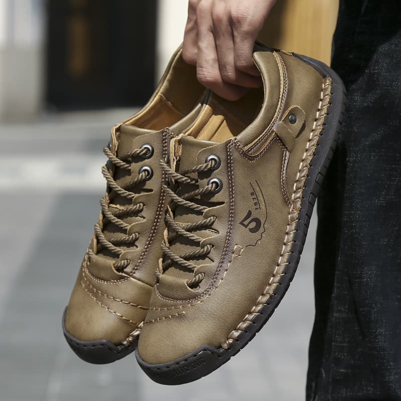 Cross-border large size summer new large size foreign trade men's shoes low-cut hand-sewn shoes outdoor casual shoes British leather shoes 2
