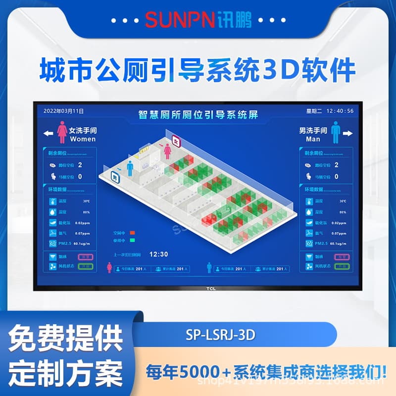Smart Public Toilet LED Display Management System 1