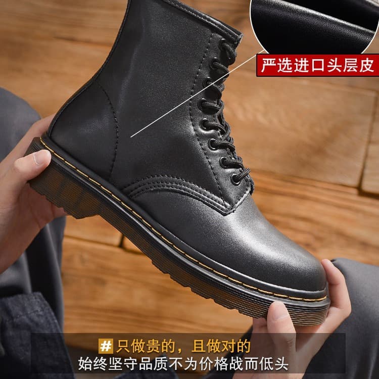 Martens, warm universal low boots English style, 2023, trend of season, British style 2