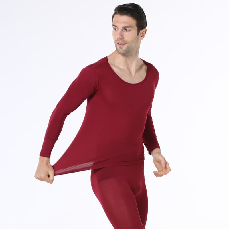 Ultra thin demi-season thermal underwear with a round collar, keep warm set, plus size, slim fit 3