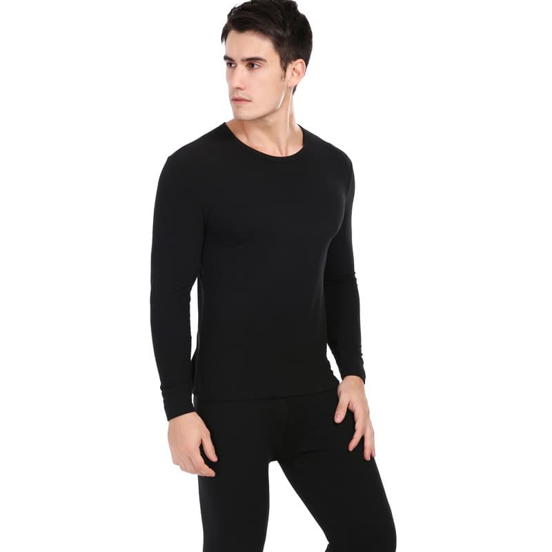 Ultra thin demi-season thermal underwear with a round collar, keep warm set, plus size, slim fit 5
