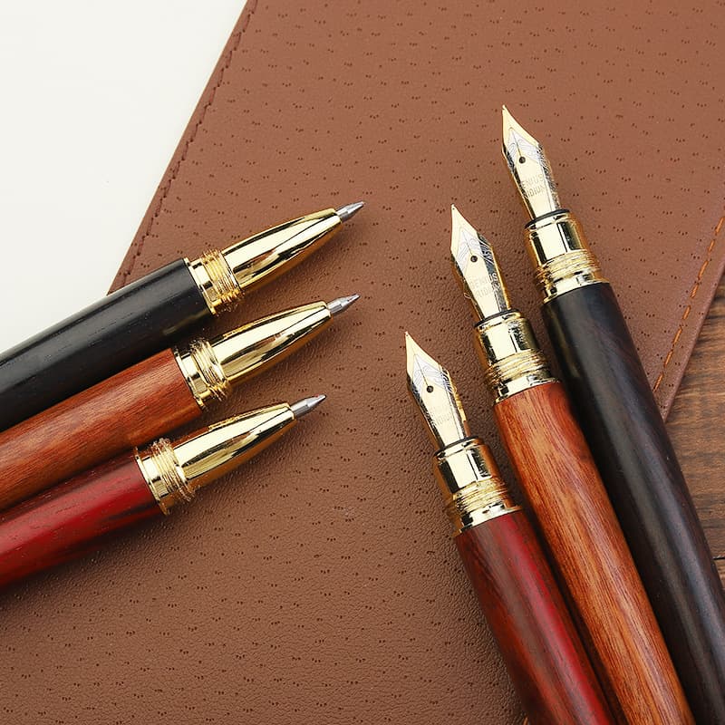 Wooden brass calligraphy sandalwood, rollerball pen, hand painting, Birthday gift, with your logo imprint 3