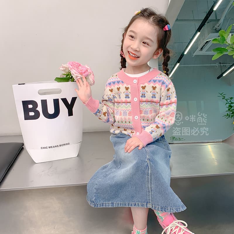 Warm sweater, autumn cardigan, children's jacket, western style 2