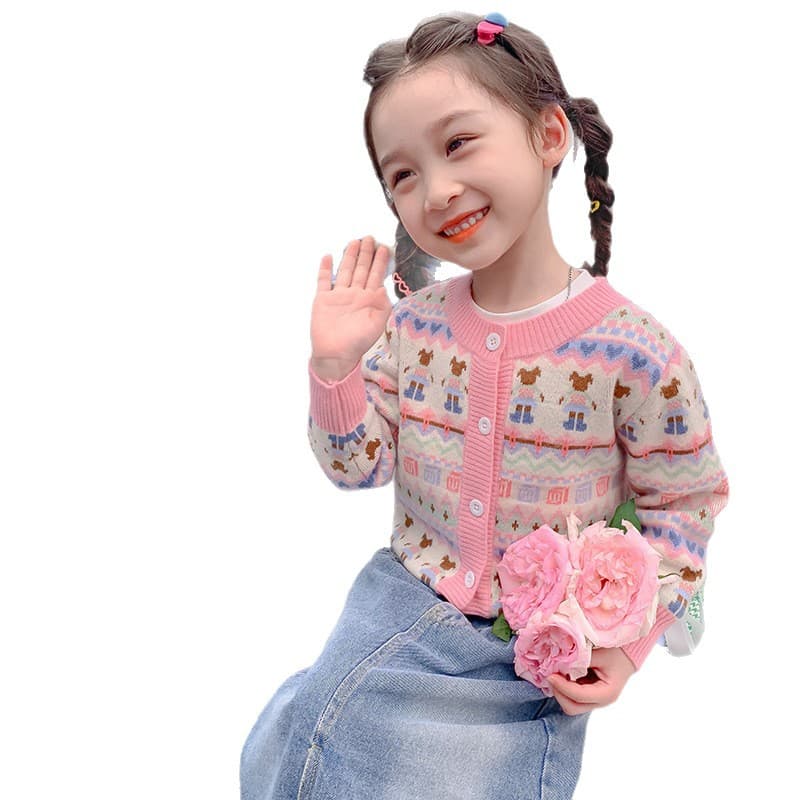 Warm sweater, autumn cardigan, children's jacket, western style 5