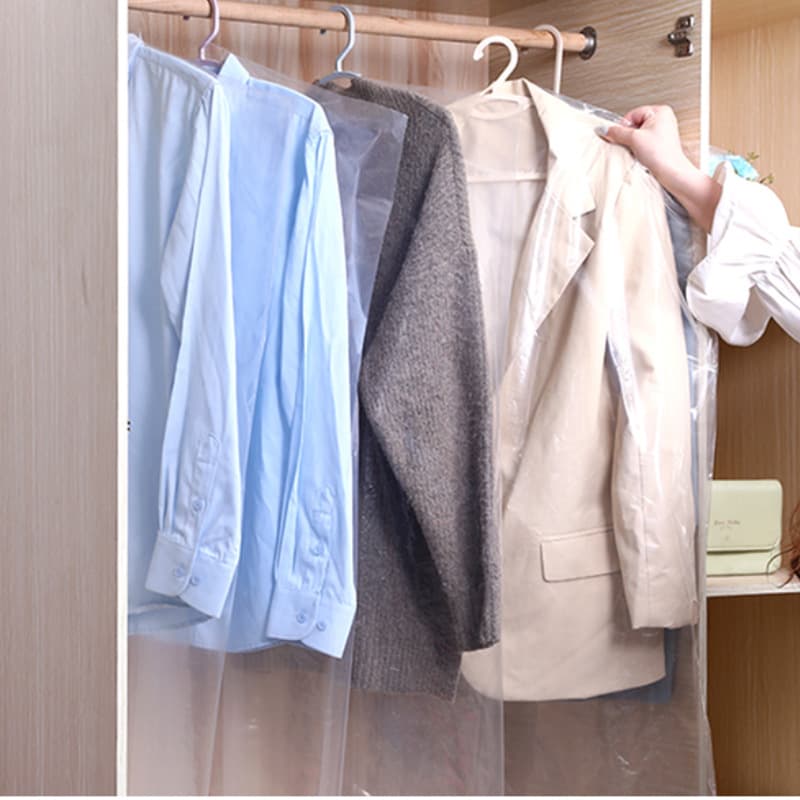 Plastic dust cover, suit, cashmere storage system with down, down jacket 3
