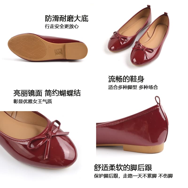 Chanel-Style Women's Flat Loafers Round Toe Bow Soft Sole 2