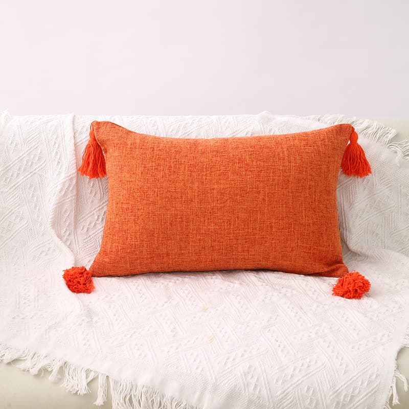 (Wholesale), sofa, solid color square breathable pillow, cotton and linen 2