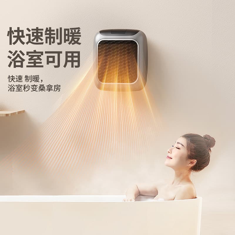 Household convenience wall -mounted small heaters flames mini heater office square heater 3