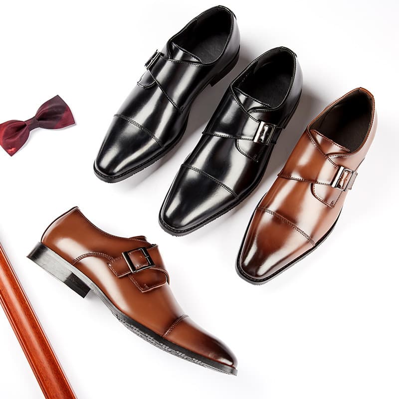 Professional Japanese wedding shoes English style, Collection Year 2026, genuine leather 3