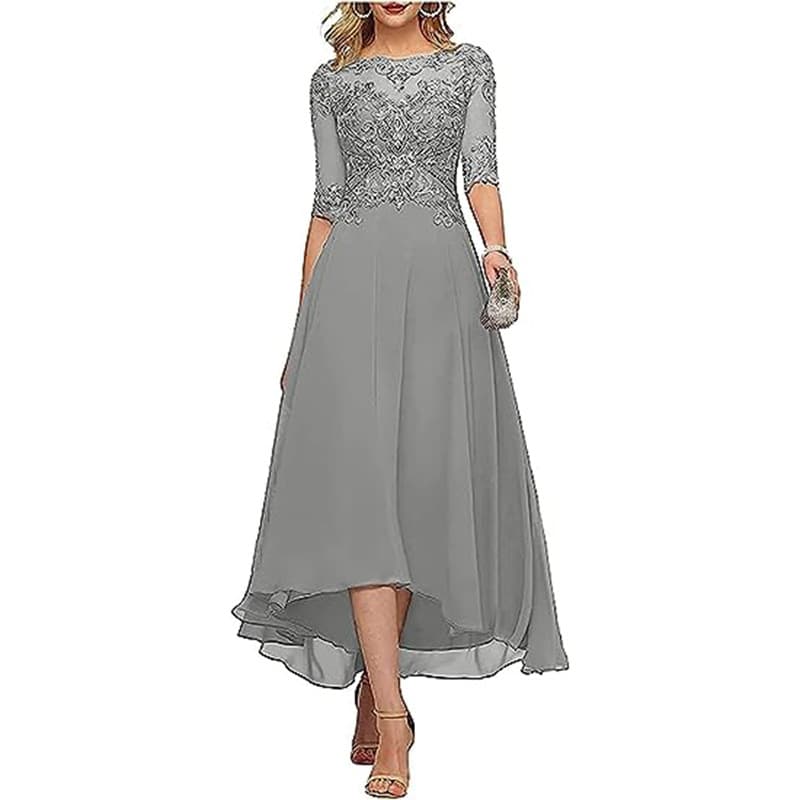 (Cross-border trading), elegant multicoloured shiffon lace evening dress, Amazon, European style, graduation party 3