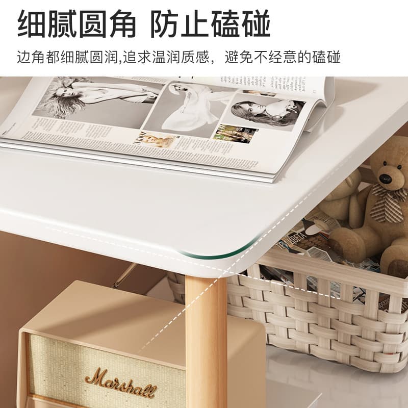 Small table, sofa, side table, coffee table, movable bedroom, small apartment, bedside table, storage rack, simple rental house 4