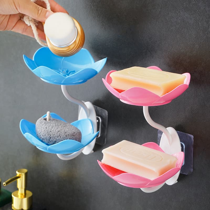 Soap holder, double-layer drying rack, flowered 2