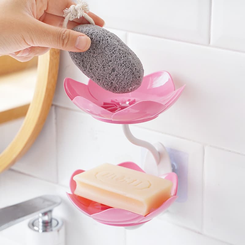 Soap holder, double-layer drying rack, flowered 3