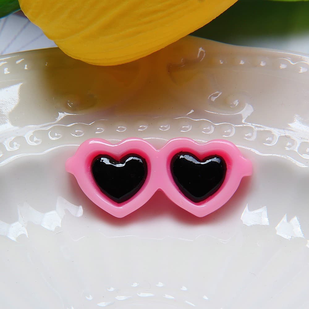 Small realistic sunglasses, plush glasses heart shaped, doll, accessory, DIY, pet 3