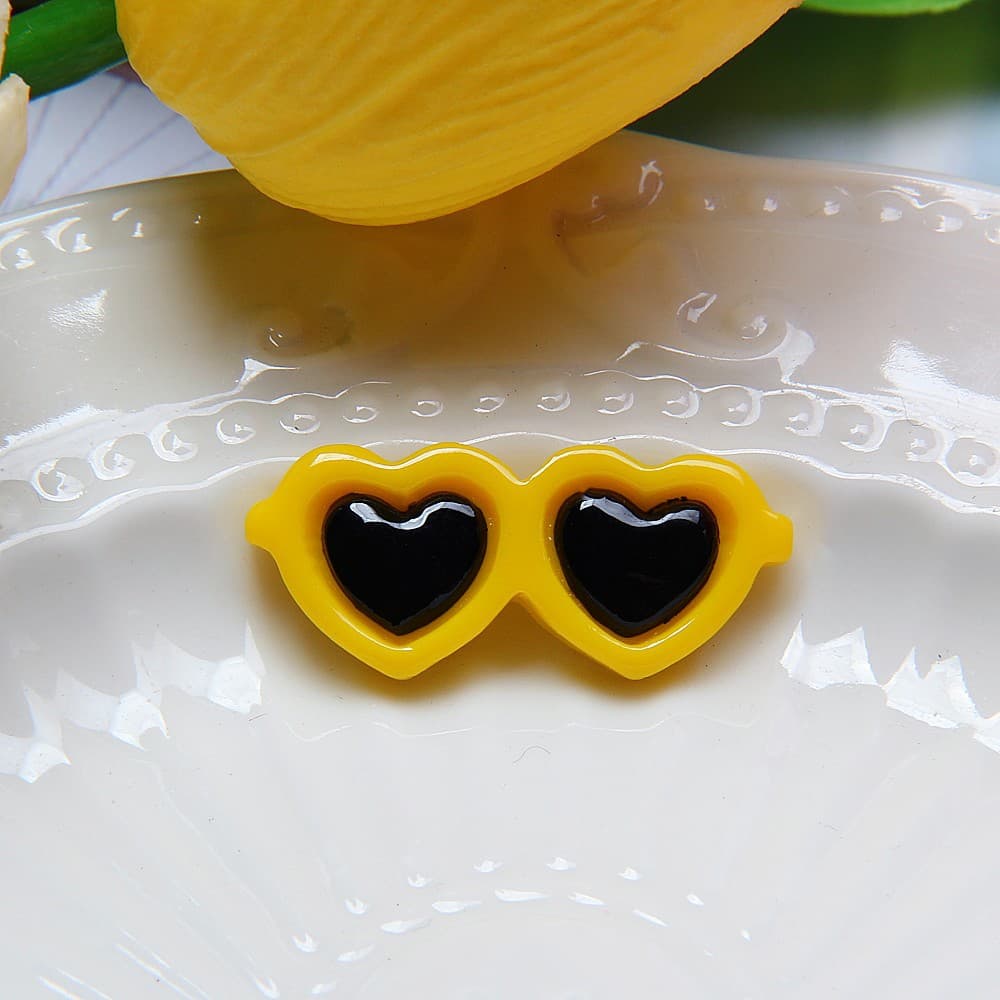 Small realistic sunglasses, plush glasses heart shaped, doll, accessory, DIY, pet 4