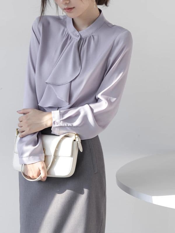 Design autumn bow tie, long-sleeve, shirt, simple and elegant design 1