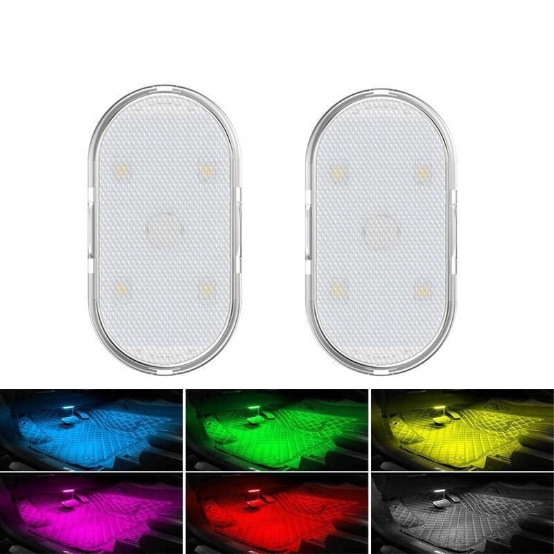 Car touch LED atmosphere light decorative light USB car wireless foot sole lamp storage box trunk lighting light 1