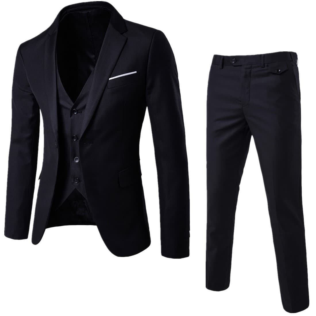 Men's set, classic suit jacket, summer wedding dress, 3 piece set 4