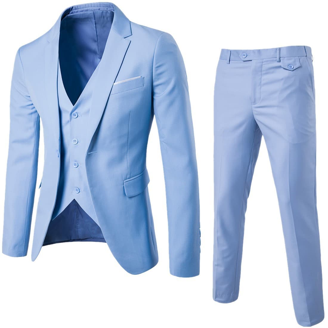Men's set, classic suit jacket, summer wedding dress, 3 piece set 5