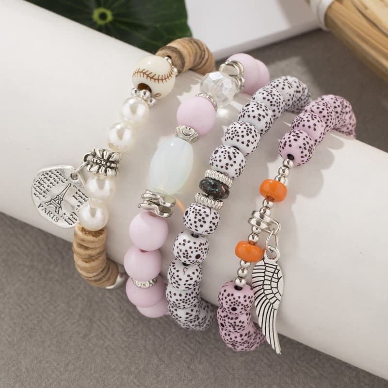 Fashionable jewelry with tassels, beaded bracelet, boho style 3