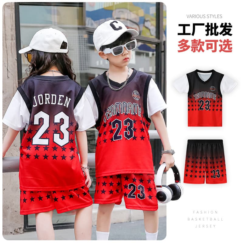 Summer basketball uniform, travel set, quick dry football uniform for training, short sleeve T-shirt, shorts 2