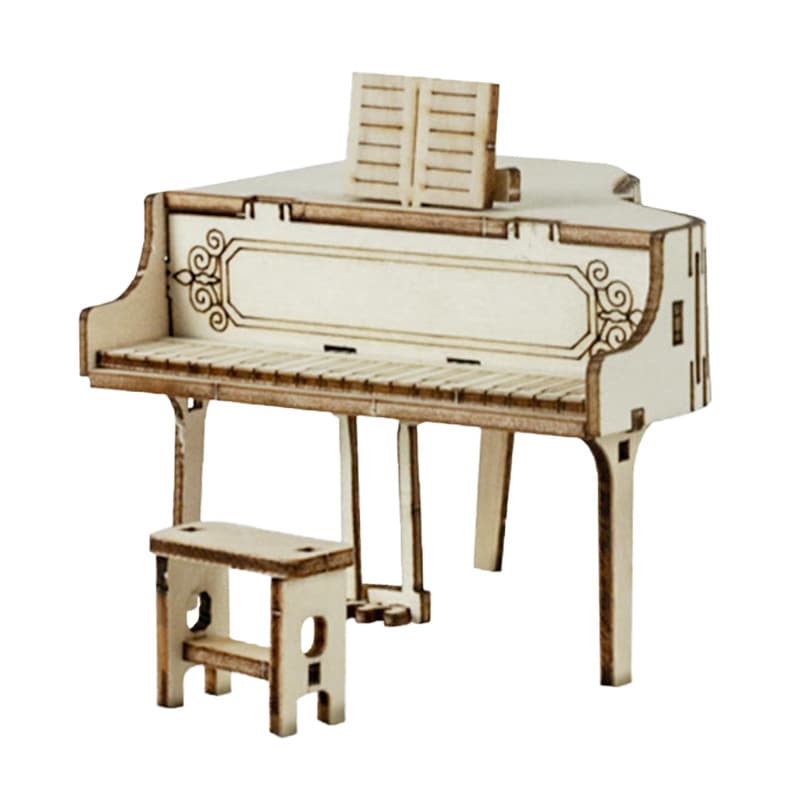 Wind-up music box, wooden piano, constructor, toy, DIY 5