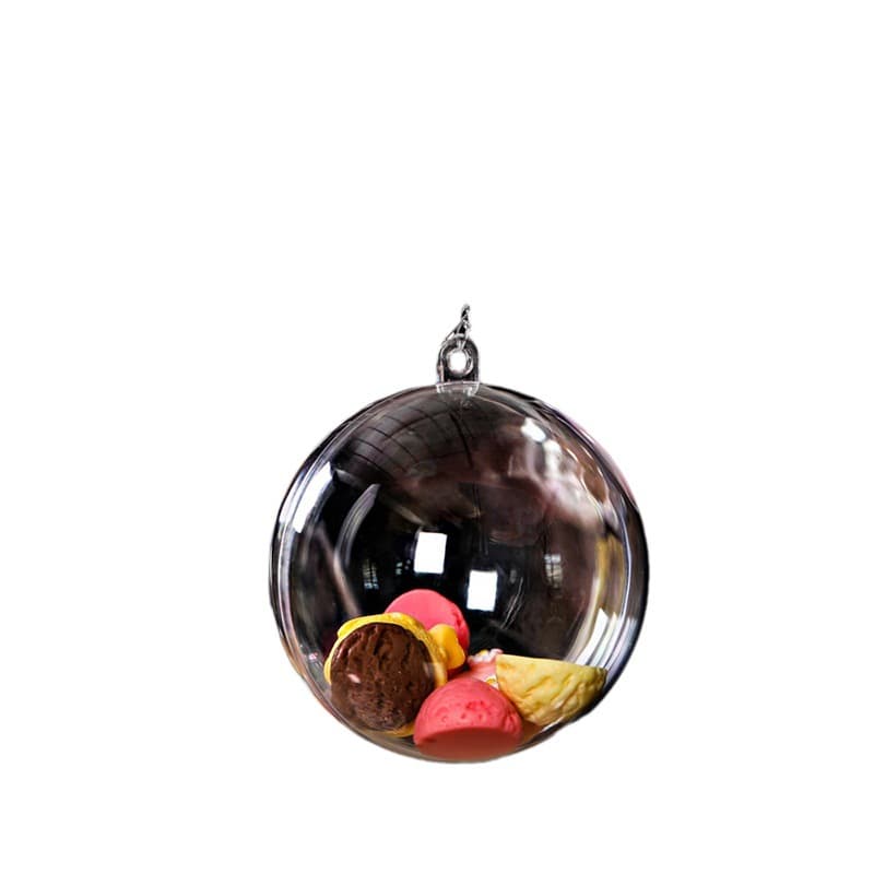 Cross -border hot -selling plastic ball Christmas ball acrylic hollow ball holiday decoration ball PS hanging ball hanging jewelry transparent ball 5
