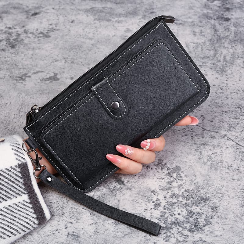 Wallet, shoulder bag, capacious card holder, universal coins, Japanese and Korean